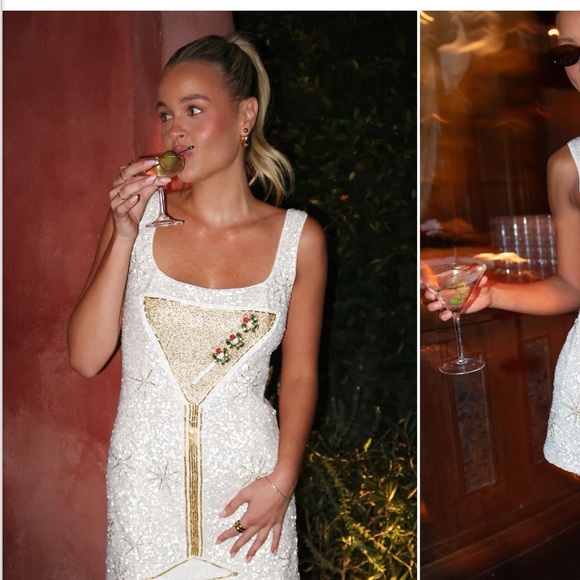 Show Me Your MuMu White Sequin Dress - Picture 2 of 3